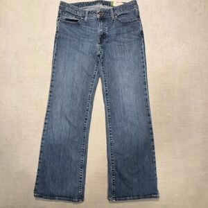 GAP Essential Stretch Wide Leg Jeans Medium Wash Women Size 6A